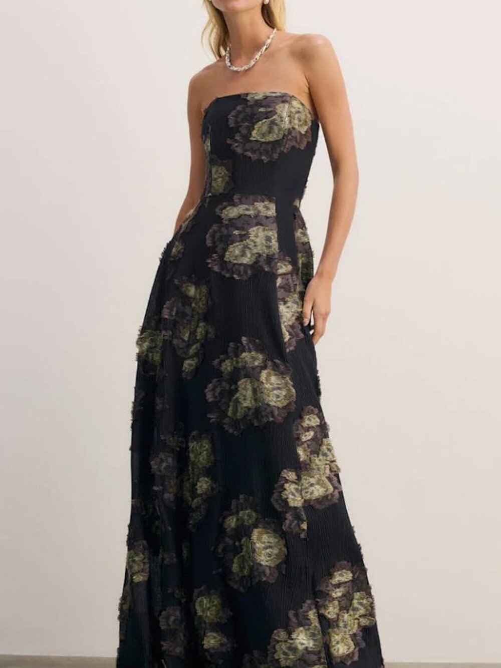 THE FOLD JACQUARD GOWN